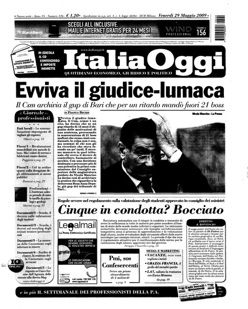 Italia oggi : quotidiano di economia finanza e politica